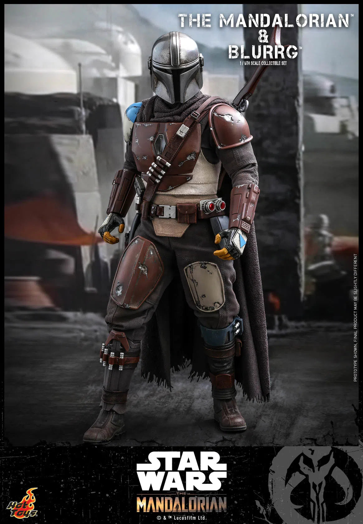 The Mandalorian & Blurrg Set: TMS046: The Mandalorian: Star Wars Hot Toys