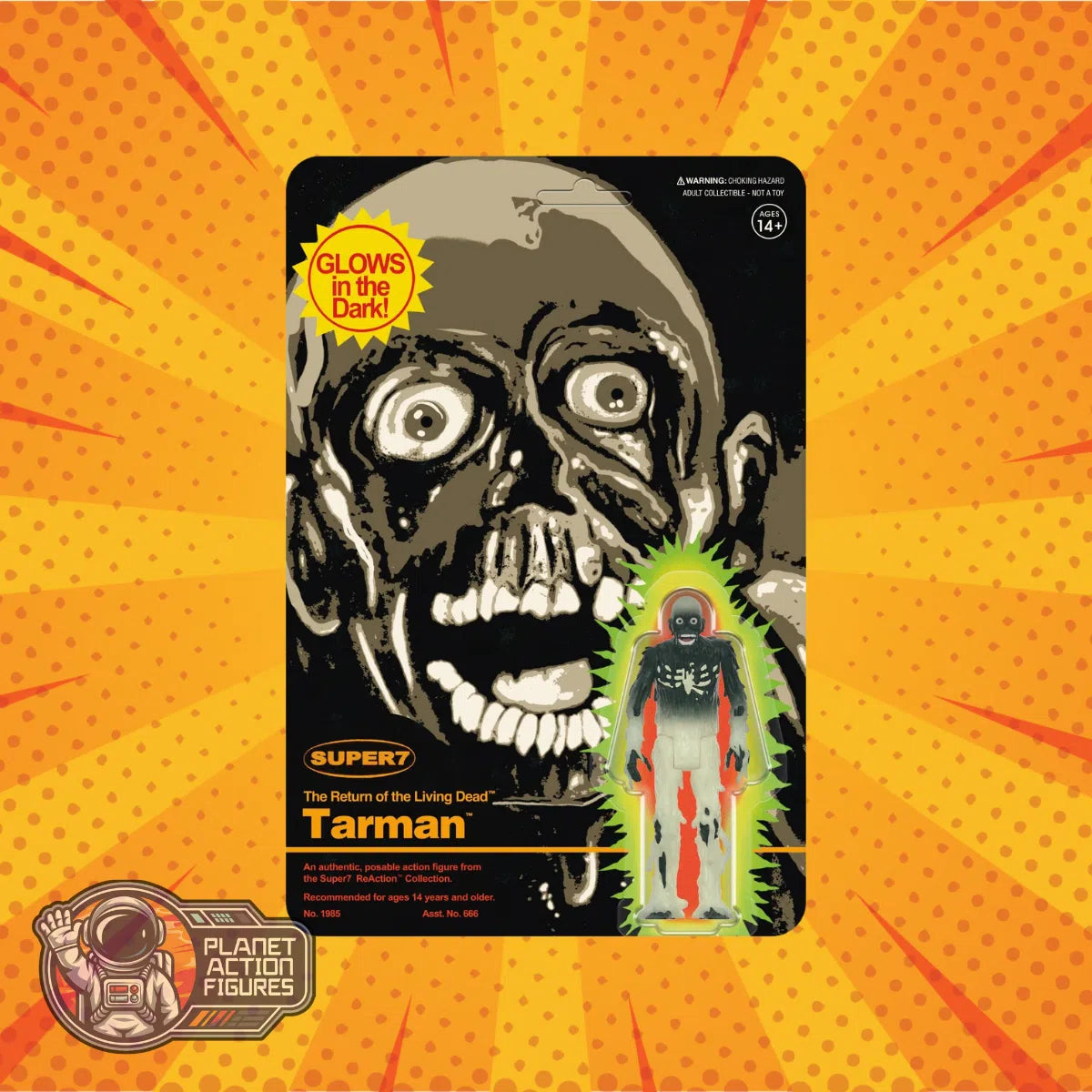 The Return Of The Living Dead: Tarman: (Monster Glow): Wave 04: ReAction: Action Figure: Super7 Super7