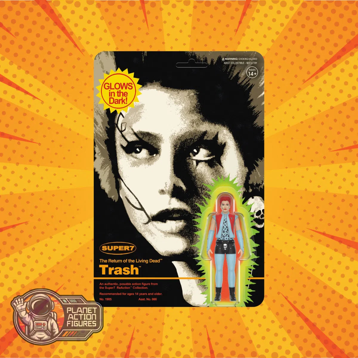 The Return Of The Living Dead: Trash: (Monster Glow): Wave 04: ReAction: Action Figure: Super7 Super7