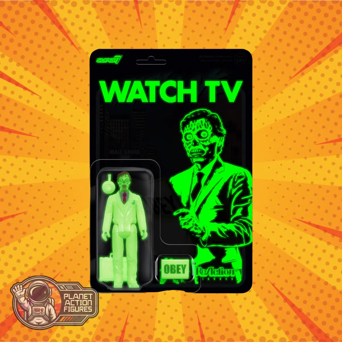 They Live: Male Ghoul: (Glow): Wave 02: ReAction: Action Figure: Super7 Super7