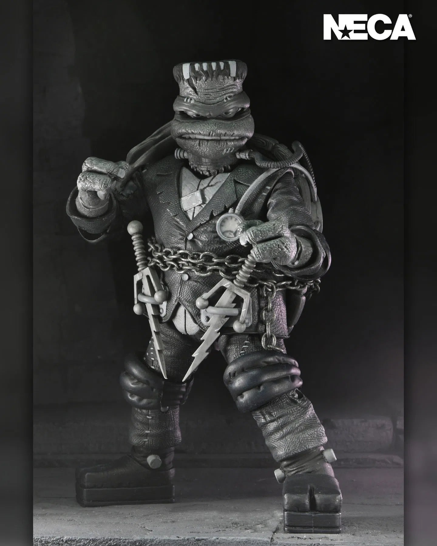 Universal Monsters x Teenage Mutant Ninja Turtles Turtles: (Black & White): 7" Action Figure Figure 4-Pack: Neca Neca