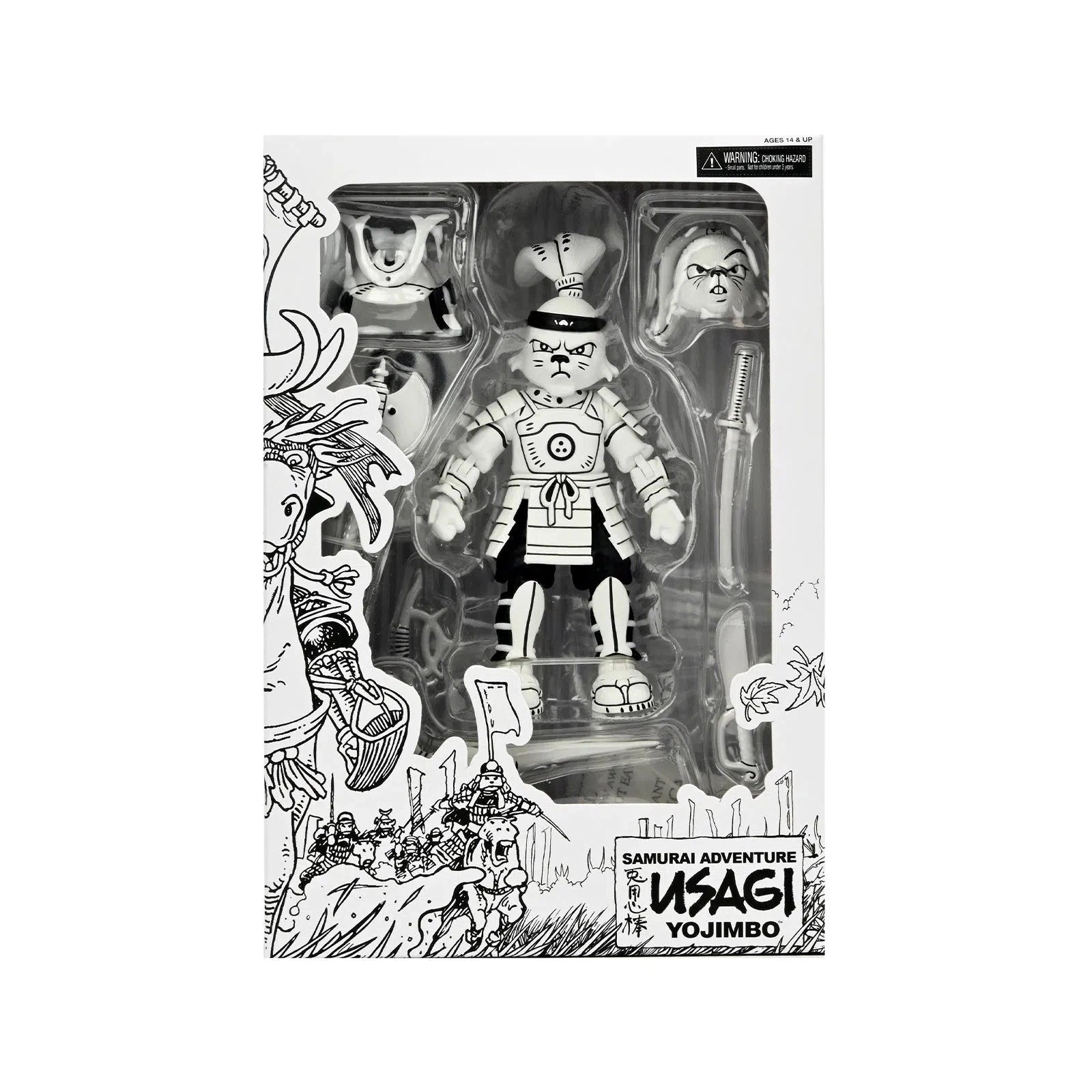 Usagi Yojimbo: Samurai Usagi Yojimbo: (Black & White Ver.): 7 Inch Action Figure Neca