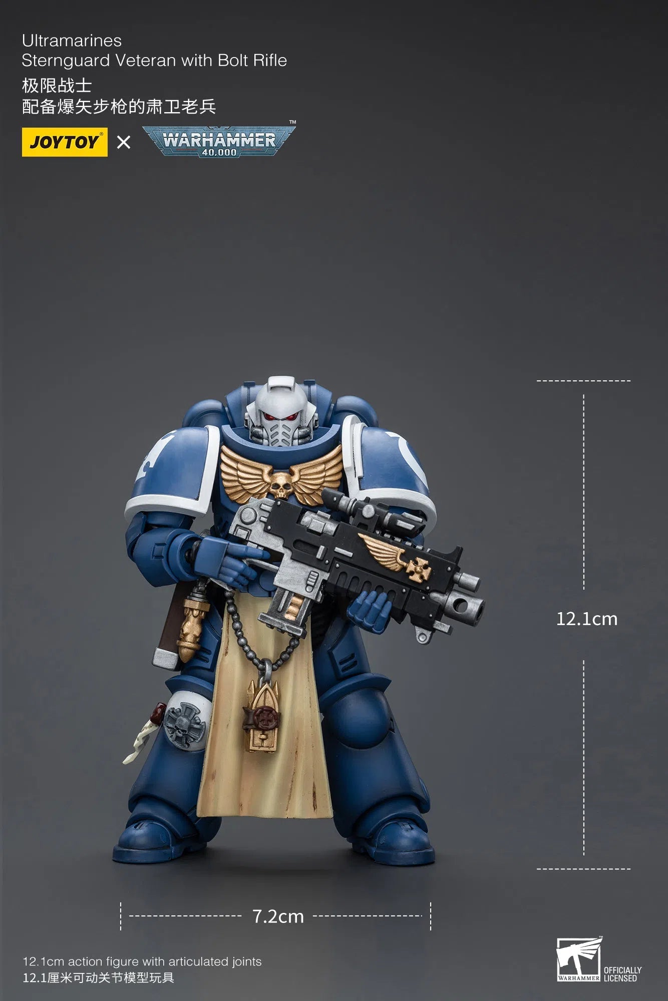 Warhammer 40K: Ultramarines: Sternguard Veteran with Bolt Rifle Joy Toy