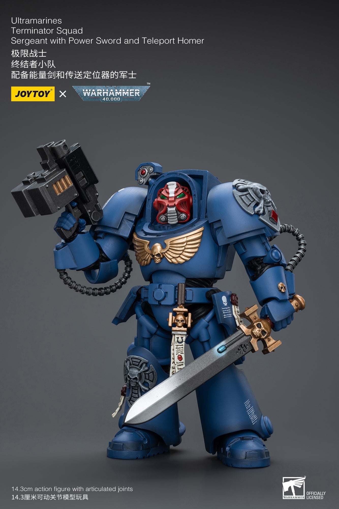 Warhammer 40K: Ultramarines: Terminator Squad: Sergeant with Power Sword and Teleport Homer Joy Toy