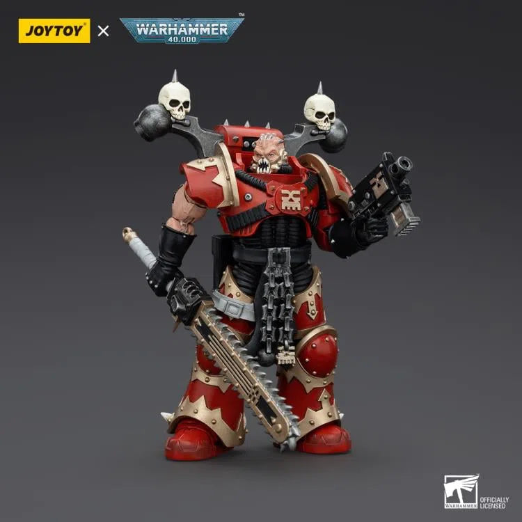 Warhammer 40k: World Eaters: Khorne Berzerker With Eviscerator Chainsword: Action Figure: Joy Toy Joy Toy