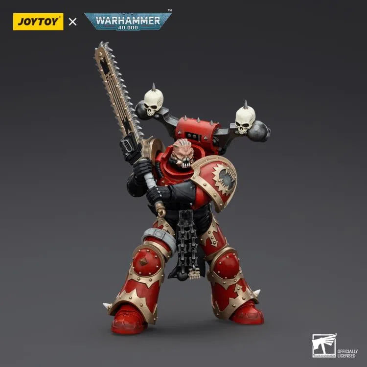 Warhammer 40k: World Eaters: Khorne Berzerker With Eviscerator Chainsword: Action Figure: Joy Toy Joy Toy