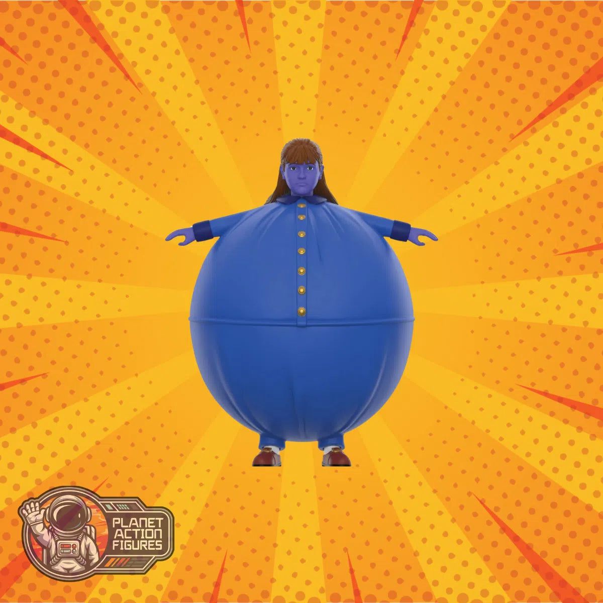 Willy Wonka & The Chocolate Factory (1971): Violet Beauregarde: (Blueberry): Wave 03: ReAction: Action Figure: Super7 Super7