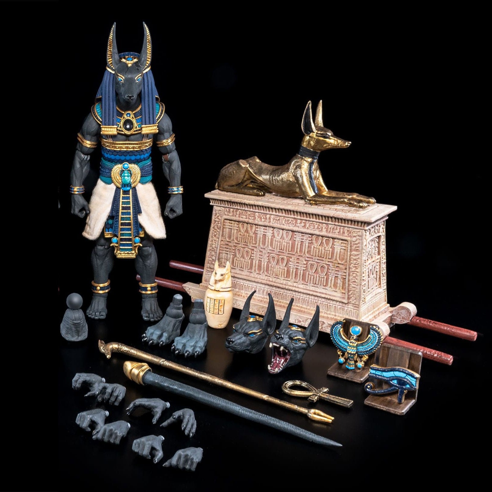 Figura Obscura: Anubis (Black and Blue Ver): Action Figure