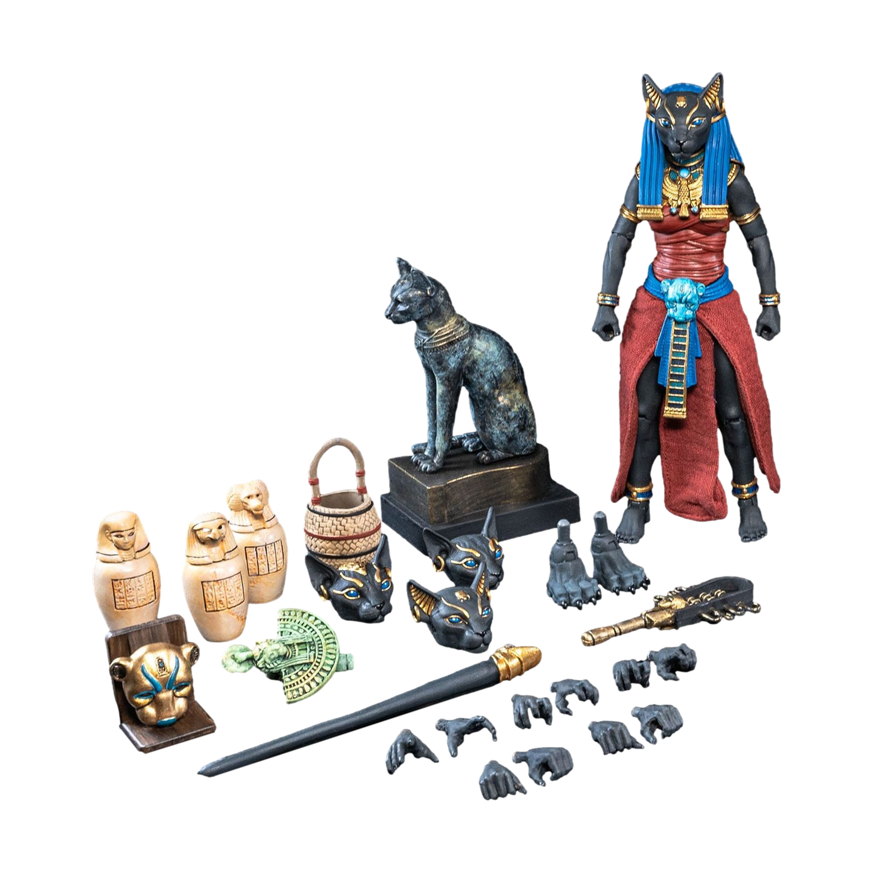 Figura Obscura: Bastet (Black and Red Ver): Action Figure