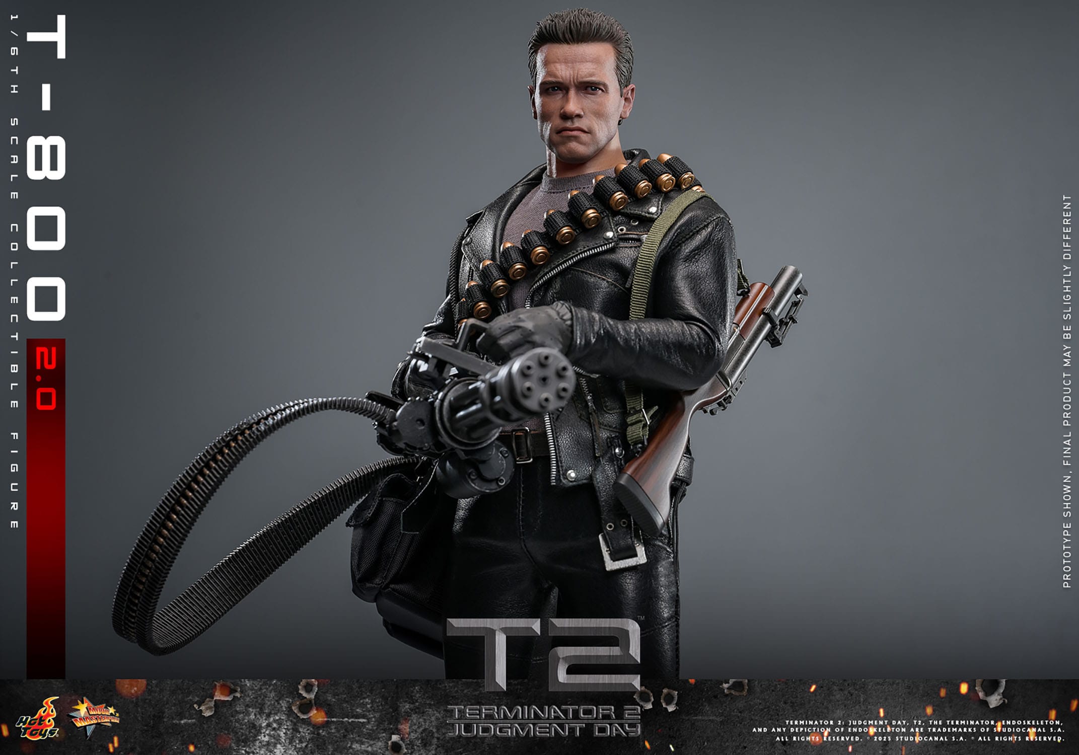 Terminator 2: T-800 Version 2.0: MMS795: 1/6th Scale Action Figure: Hot Toys