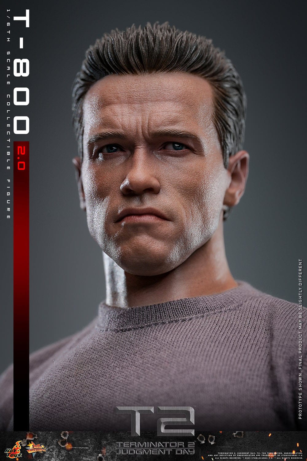 Terminator 2: T-800 Version 2.0: MMS795: 1/6th Scale Action Figure: Hot Toys