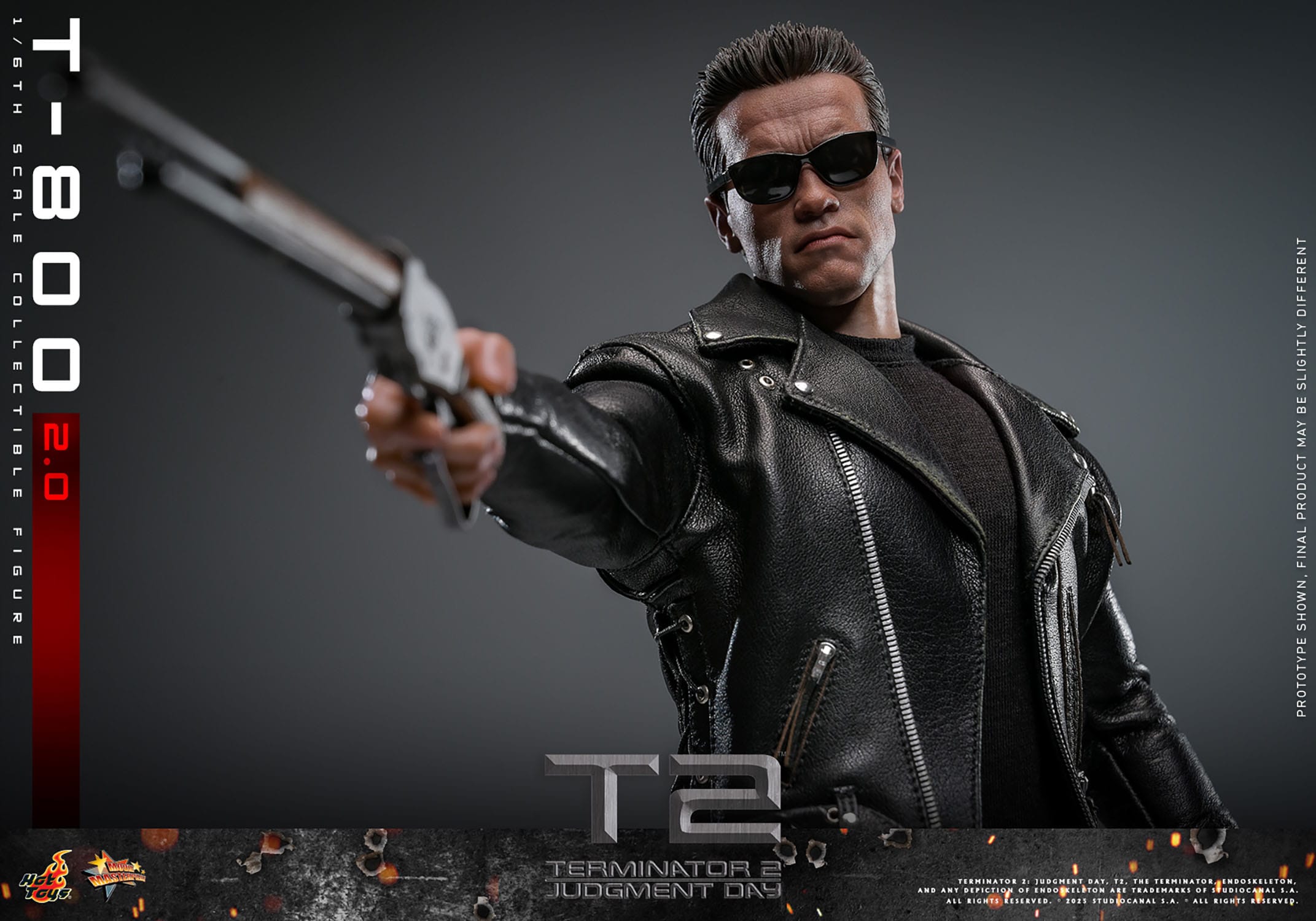 Terminator 2: T-800 Version 2.0: MMS795: 1/6th Scale Action Figure: Hot Toys