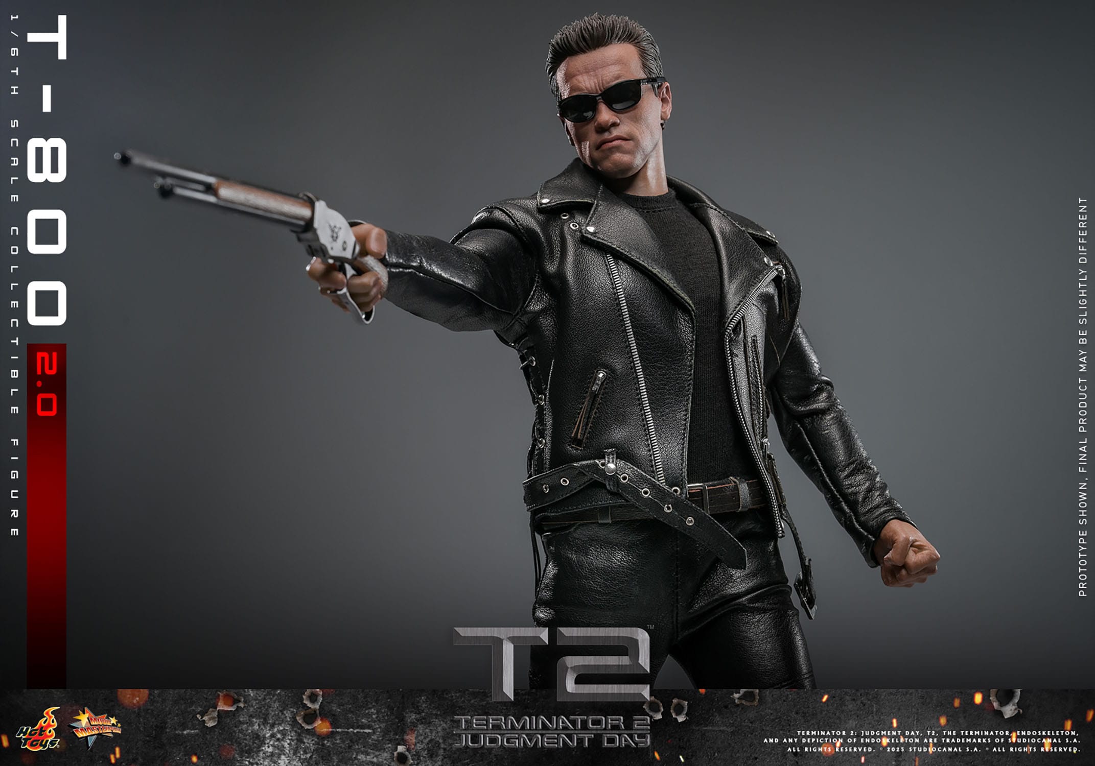 Terminator 2: T-800 Version 2.0: MMS795: 1/6th Scale Action Figure: Hot Toys