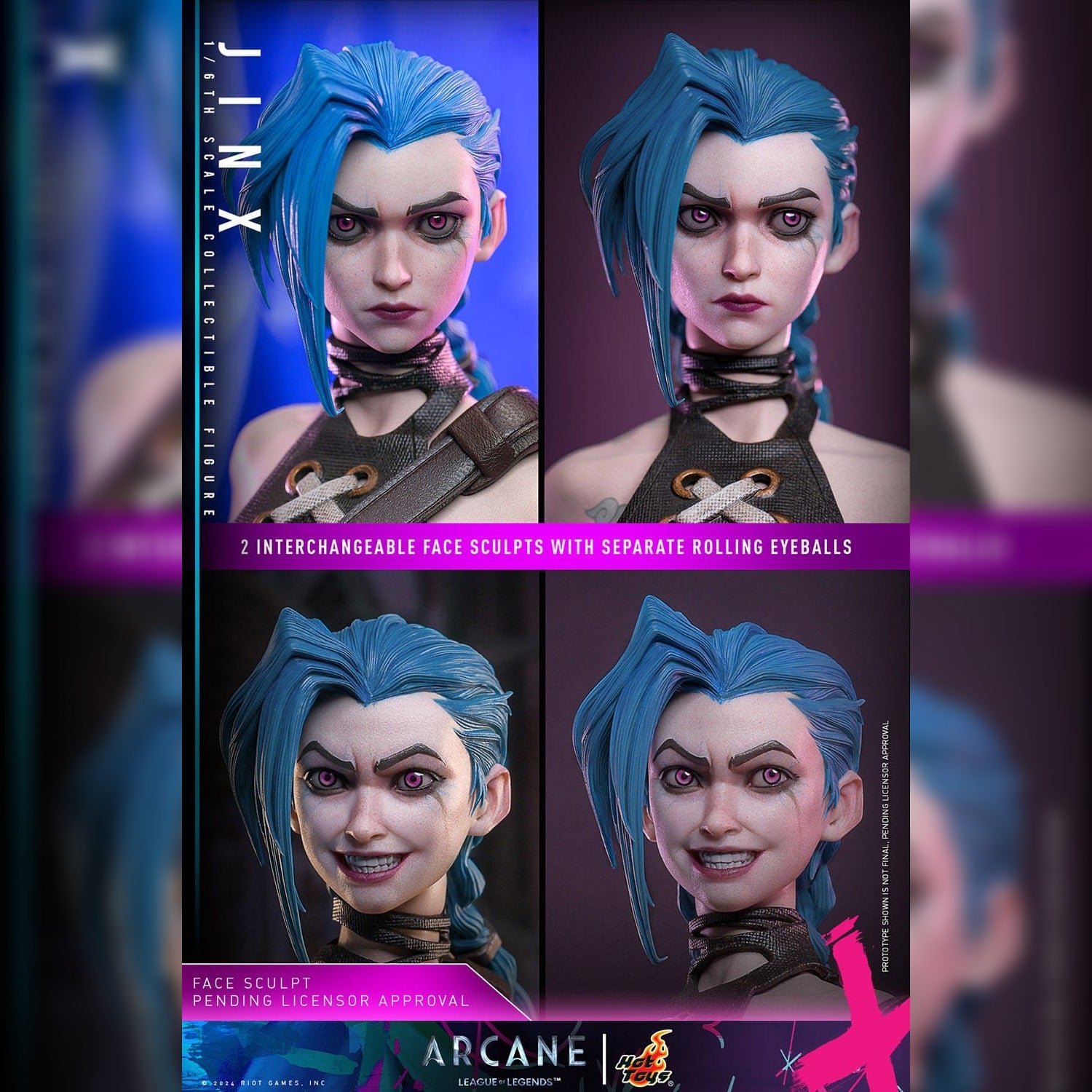 Arcane: Jinx: 1/6th Scale Action Figure: Hot Toys