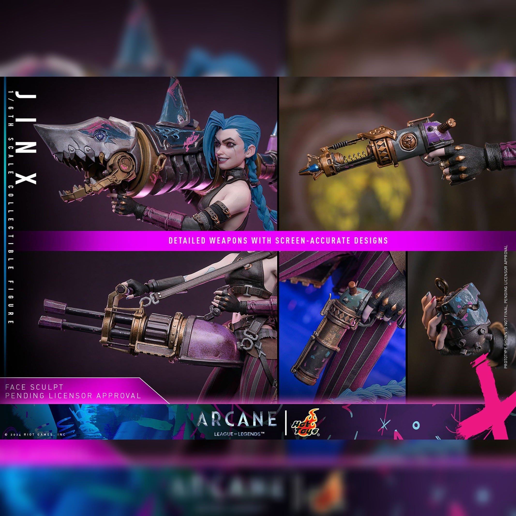 Arcane: Jinx: 1/6th Scale Action Figure: Hot Toys