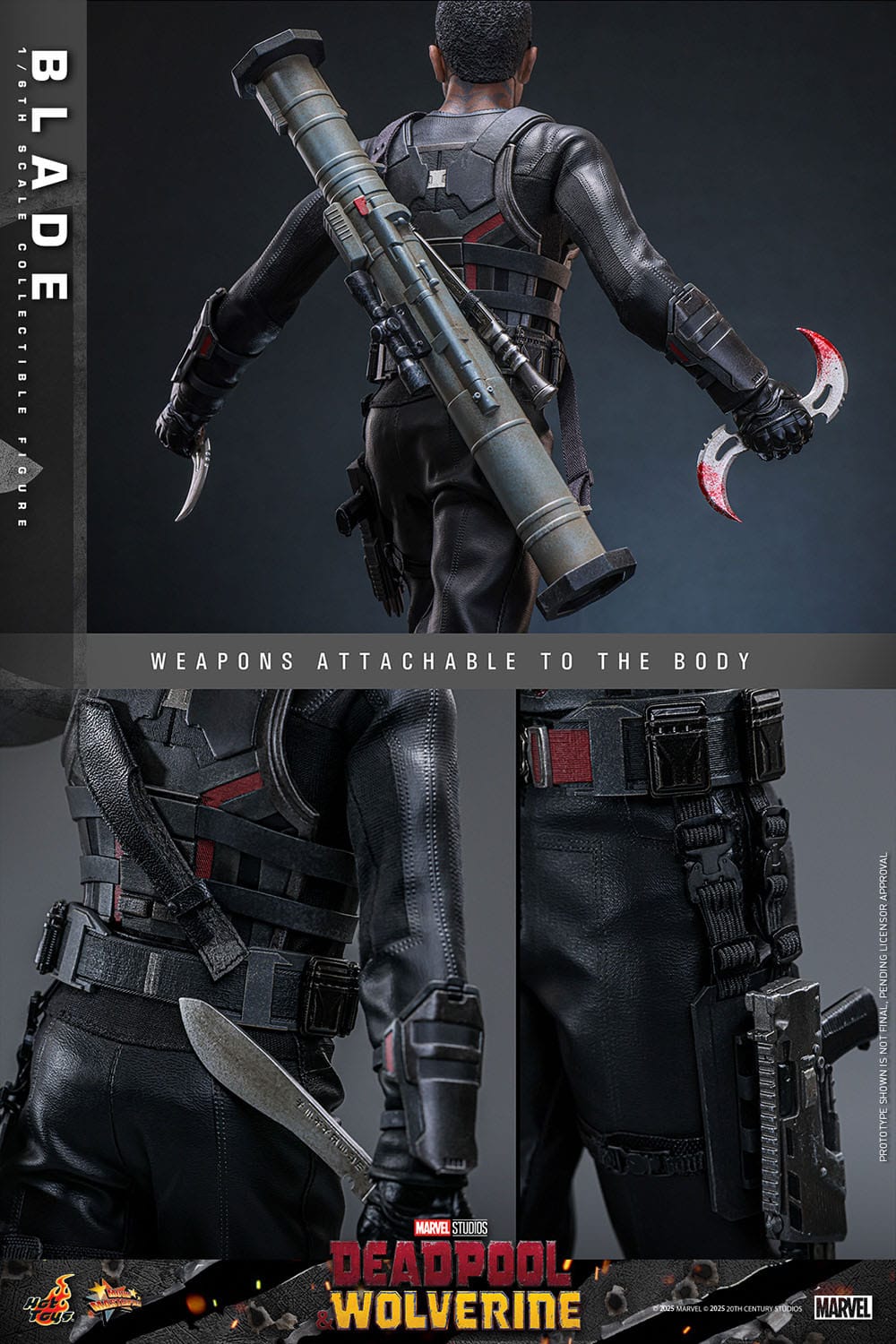 Deadpool & Wolverine: Blade: MMS791: 1/6th Scale Action Figure: Hot Toys