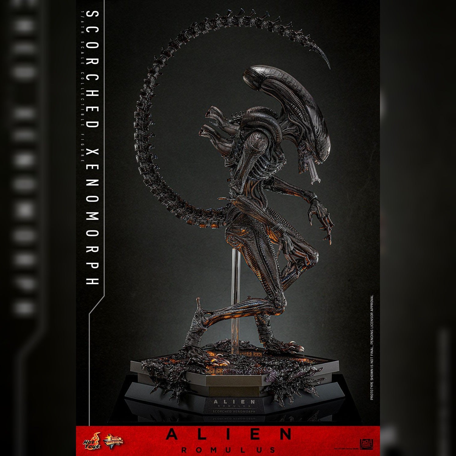 Alien: Romulus: Scorched Xenomorph: 1/6th Scale Action Figure: Hot Toys