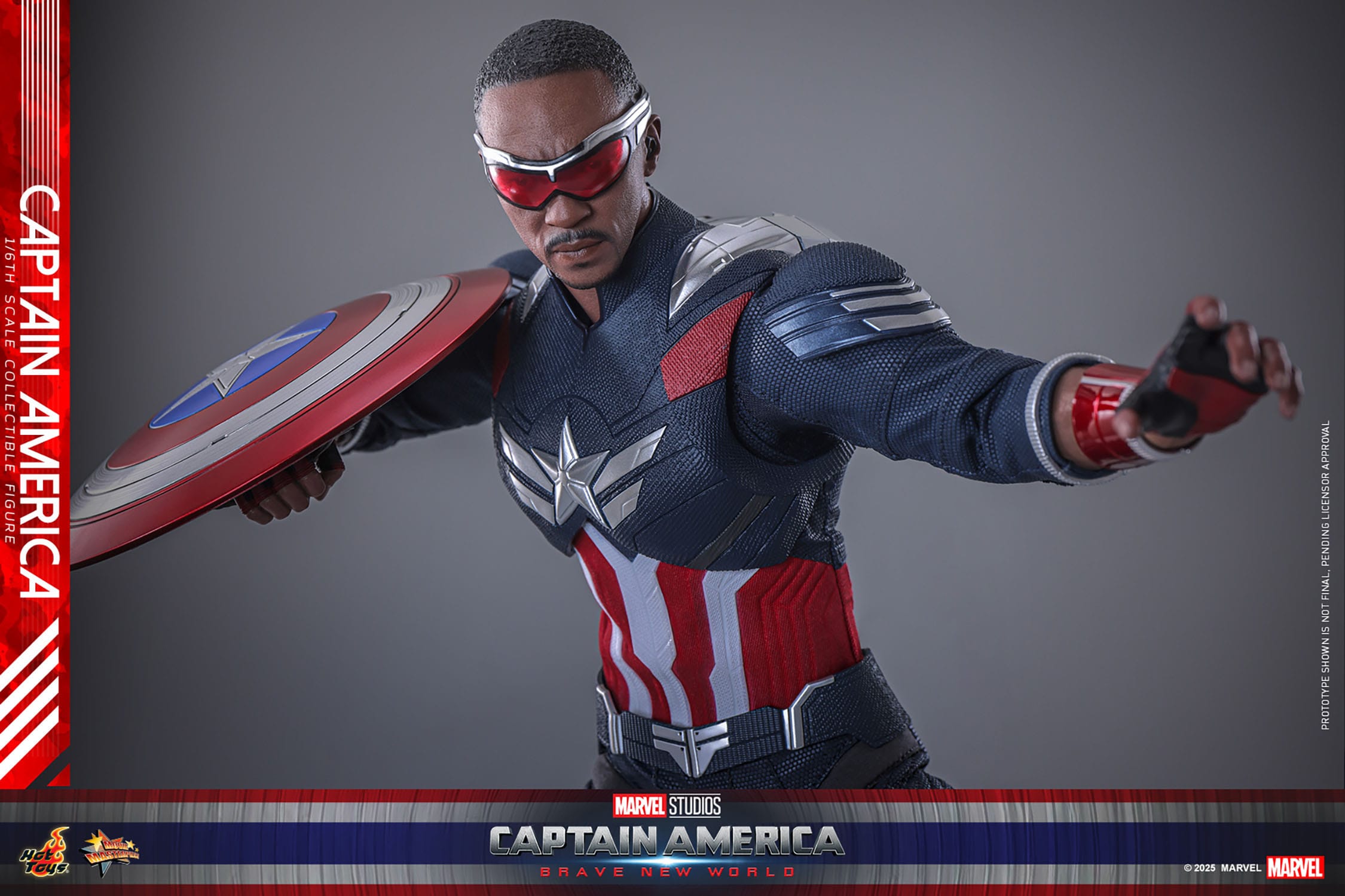 Captain America: Brave New World: Captain America: MMS779: 1/6th Scale Action Figure: Hot Toys