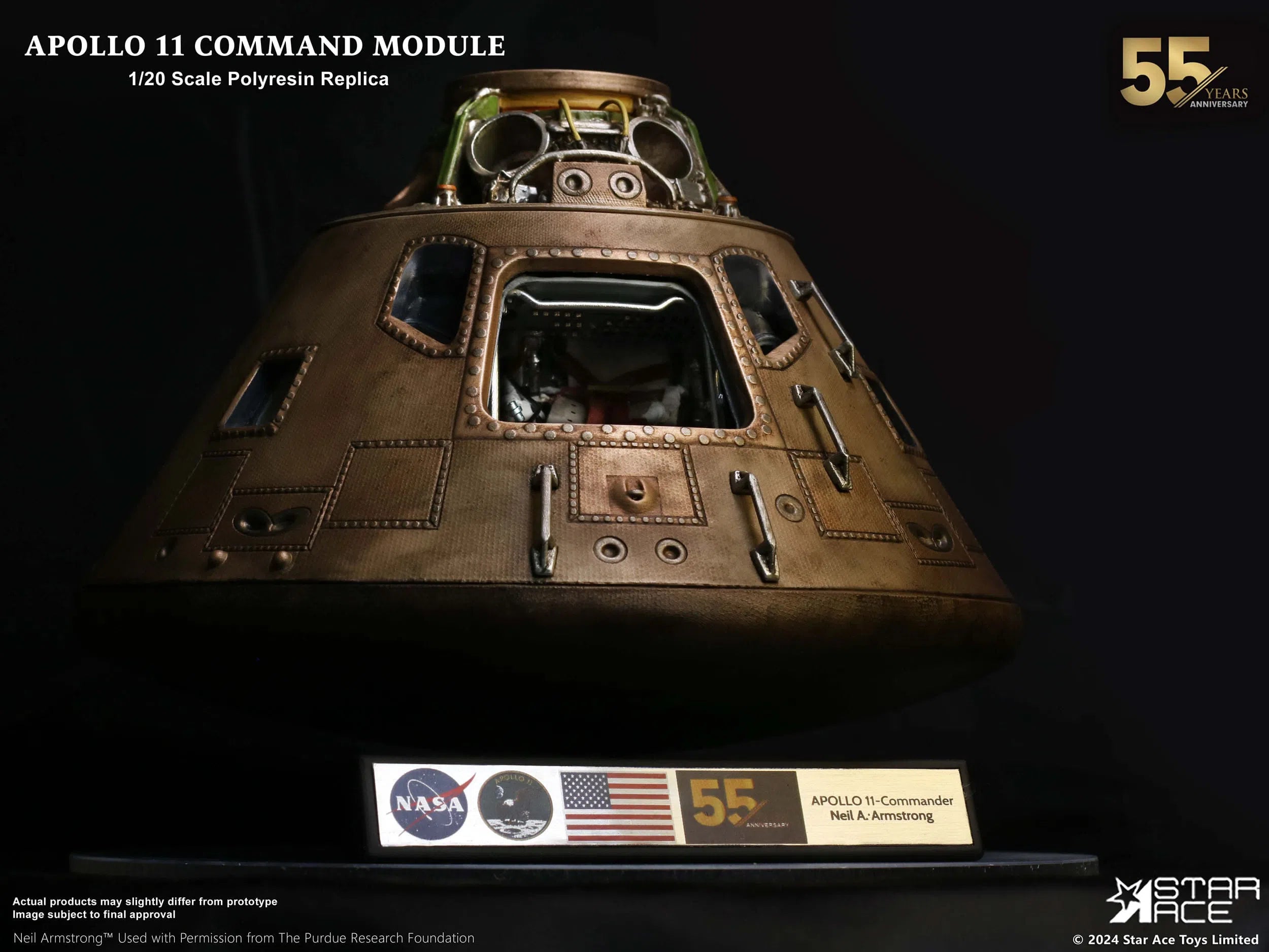 Apollo 11: Command Module: Deluxe Version: 1/20 Scale Replica: Star Ace