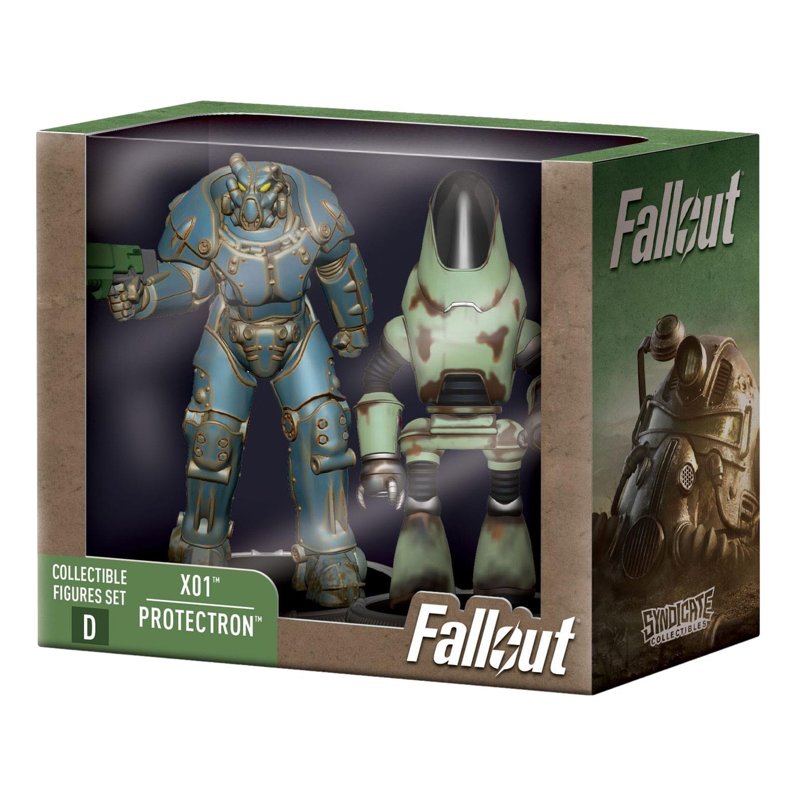 Fallout: X-01 & Protectron: 3" Mini Figure Set D: (Deathclaw BAF)